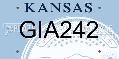 GIA242 Kansas License Plate