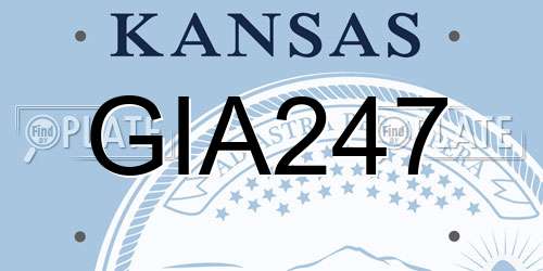 GIA247 Kansas License Plate