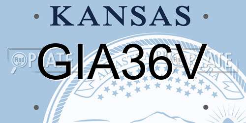 GIA36V Kansas License Plate