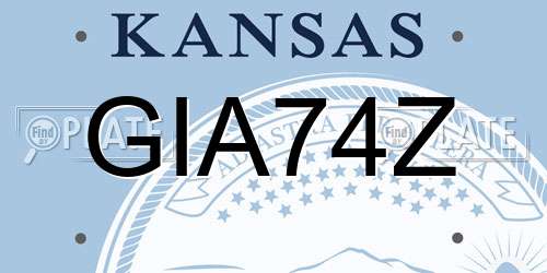 GIA74Z Kansas License Plate