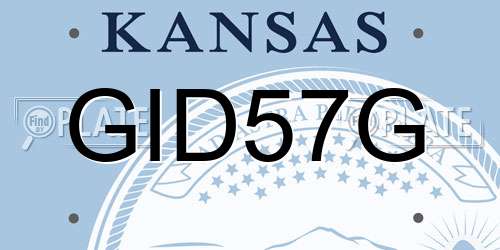 GID57G Kansas License Plate