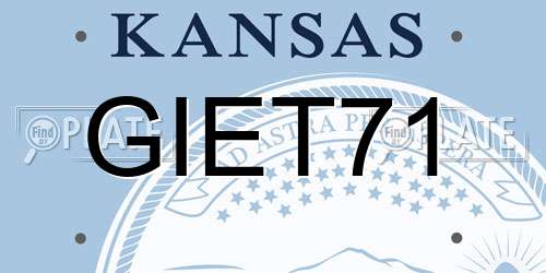 GIET71 Kansas License Plate