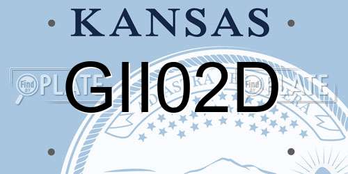 GII02D Kansas License Plate