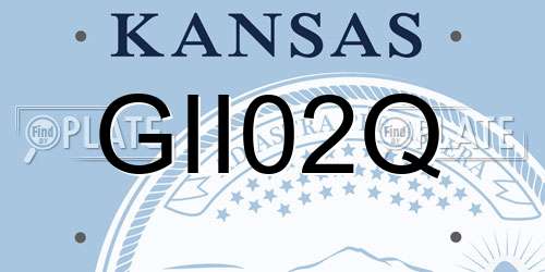 GII02Q Kansas License Plate