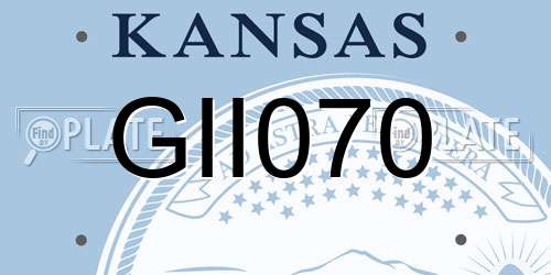 GII070 Kansas License Plate