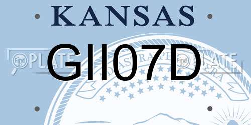 GII07D Kansas License Plate