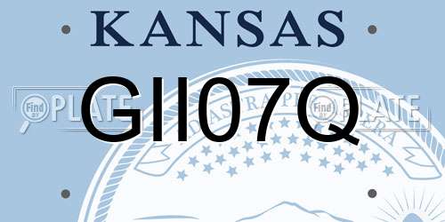 GII07Q Kansas License Plate
