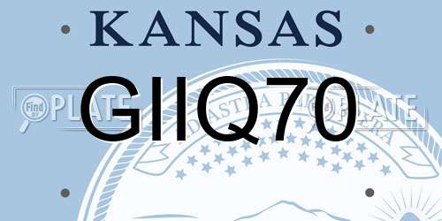 GIIQ70 Kansas License Plate