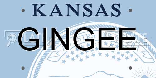 GINGEE Kansas License Plate