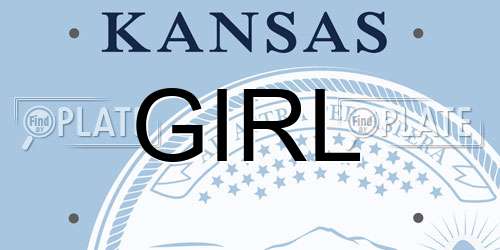 GIRL Kansas License Plate