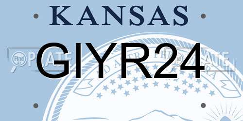 GIYR24 Kansas License Plate