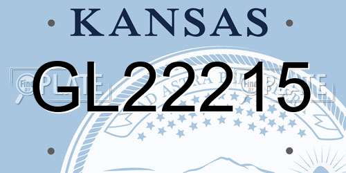 GL22215 Kansas License Plate