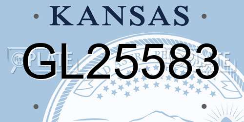 GL25583 Kansas License Plate