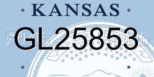 GL25853 Kansas License Plate