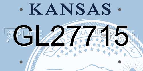 GL27715 Kansas License Plate
