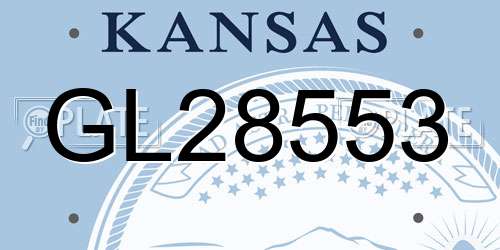 GL28553 Kansas License Plate