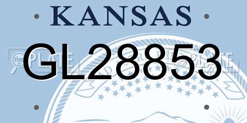 GL28853 Kansas License Plate