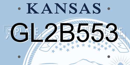 GL2B553 Kansas License Plate