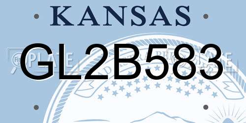 GL2B583 Kansas License Plate
