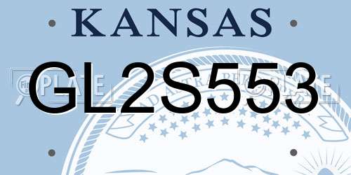 GL2S553 Kansas License Plate