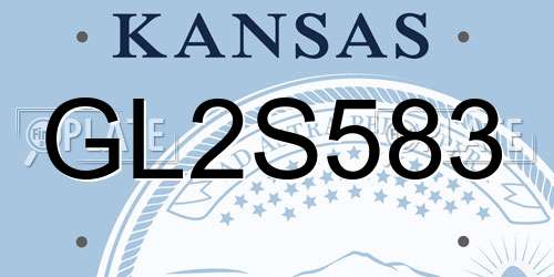 GL2S583 Kansas License Plate