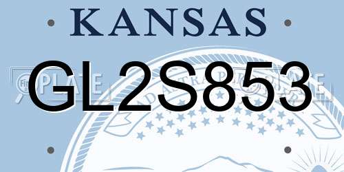GL2S853 Kansas License Plate