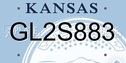 GL2S883 Kansas License Plate