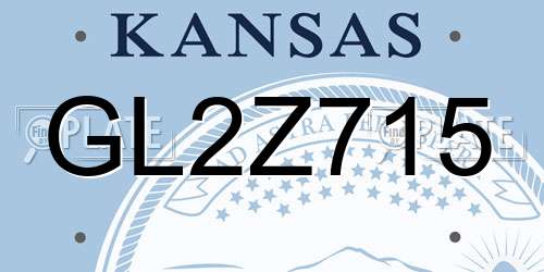 GL2Z715 Kansas License Plate