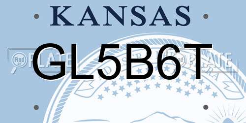 GL5B6T Kansas License Plate