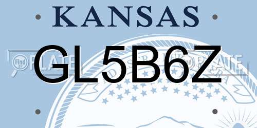 GL5B6Z Kansas License Plate