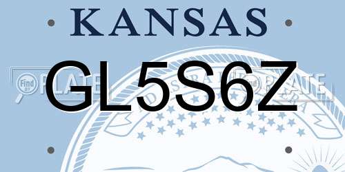 GL5S6Z Kansas License Plate