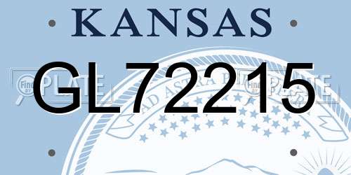 GL72215 Kansas License Plate