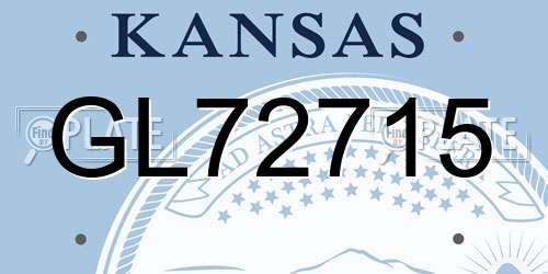 GL72715 Kansas License Plate