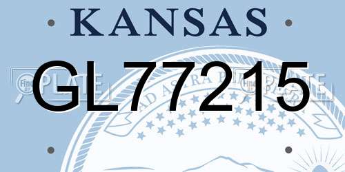 GL77215 Kansas License Plate