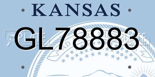 GL78883 Kansas License Plate