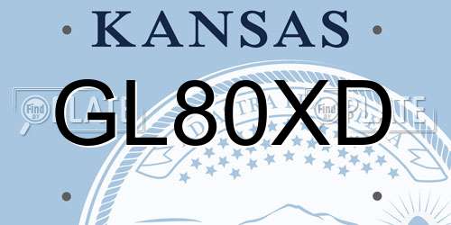 GL80XD Kansas License Plate