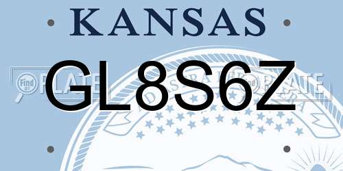 GL8S6Z Kansas License Plate