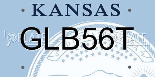 GLB56T Kansas License Plate