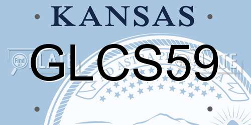 GLCS59 Kansas License Plate