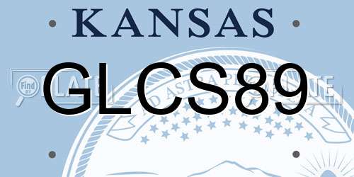 GLCS89 Kansas License Plate
