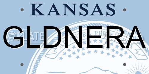 GLDNERA Kansas License Plate