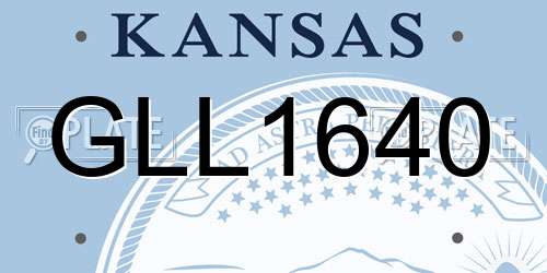 GLL1640 Kansas License Plate