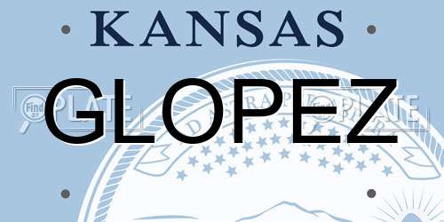 GLOPEZ Kansas License Plate