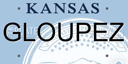 GLOUPEZ Kansas License Plate