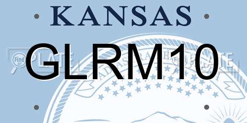 GLRM10 Kansas License Plate