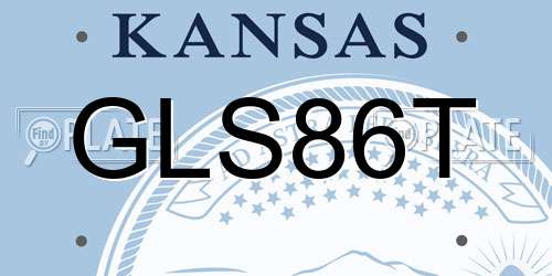 GLS86T Kansas License Plate