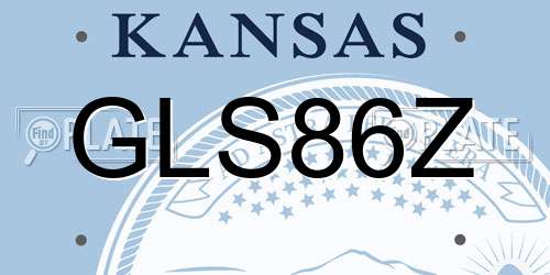 GLS86Z Kansas License Plate