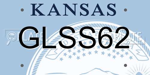 GLSS62 Kansas License Plate