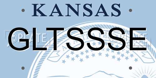 GLTSSSE Kansas License Plate