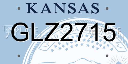 GLZ2715 Kansas License Plate